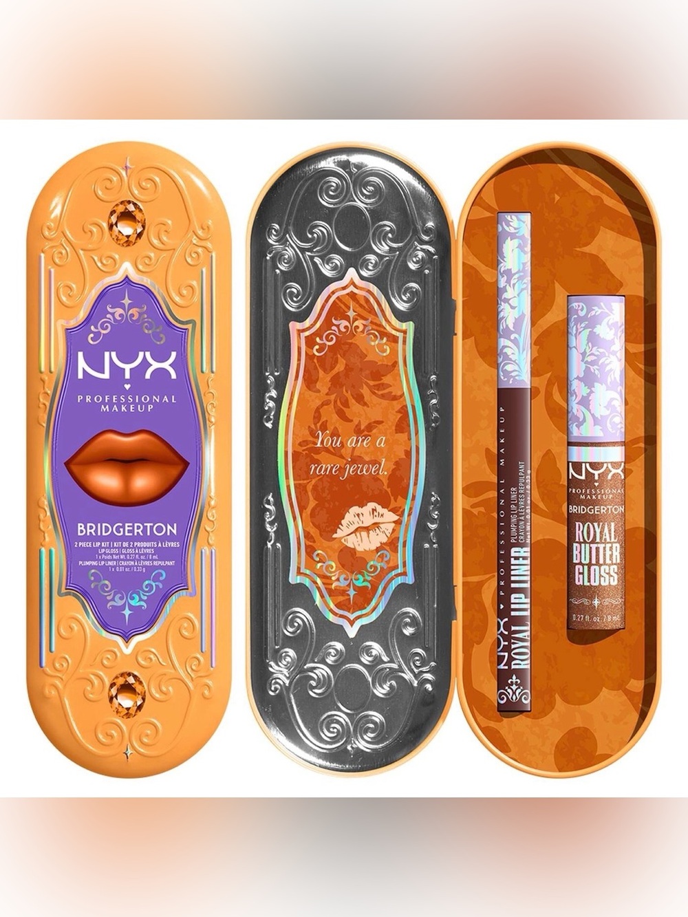 Bridgerton Royal Lip Kit — shimmer gold NYX